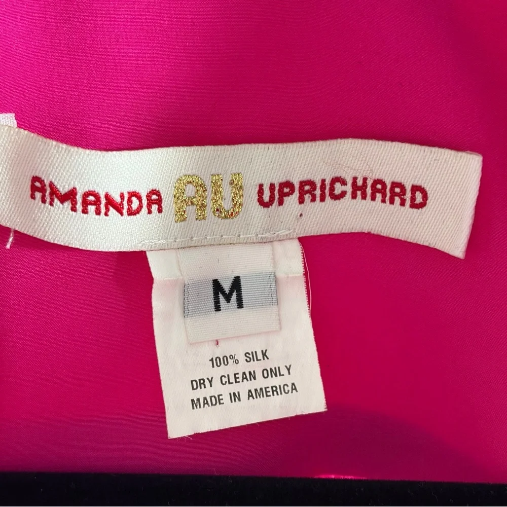 Amanda Uprichard 100% Silk Fuchsia Blouse - Picture 6 of 6